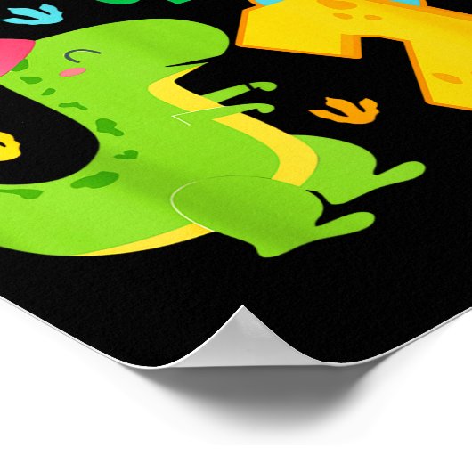 Ps Of The Two Rex 2nd Birthday Boy Dinosaur T-rex  Poster (Hoek)