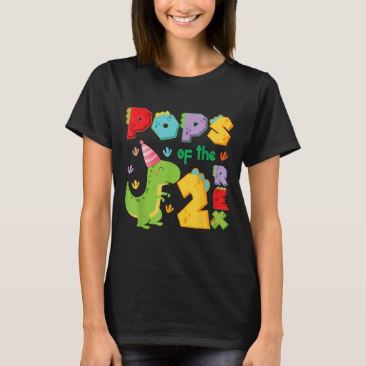 Ps Of The Two Rex 2nd Birthday Boy Dinosaur T-rex  T-shirt (Voorkant)