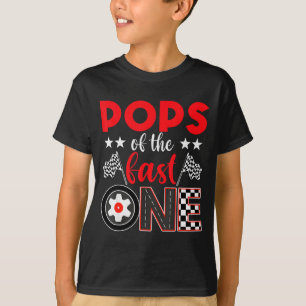 Ps van de snelle jarige 1e raceauto-familie t-shirt