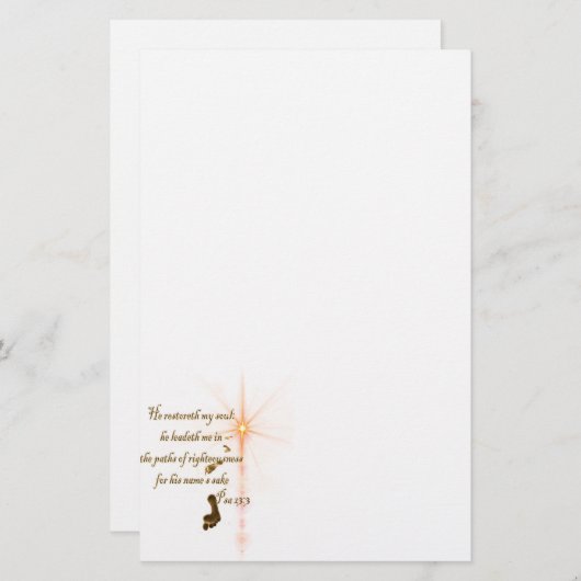 Psa 23.3 De Heer is mijn schaar Briefpapier (Voorkant / Achterkant)