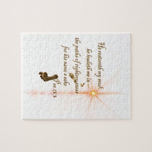 Psa 23.3 De Heer is mijn schaar Legpuzzel (Horizontaal)