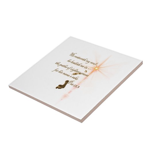 Psa 23.3 De Heer is mijn schaar Tegeltje (Zijkant)