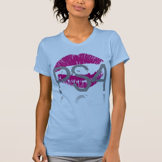 PSA LIPS (roze) T-shirt (Voorkant)