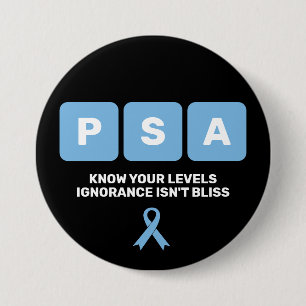 PSA voor prostaatkanker Ronde Button 7,6 Cm