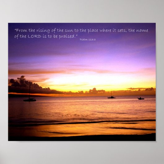 Psalm113:3 Poster (Voorkant)