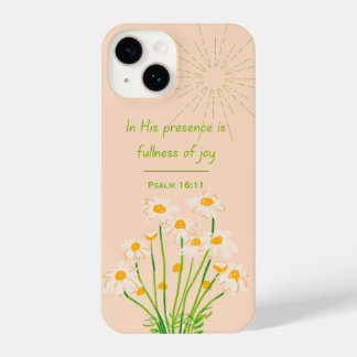 Psalm16:11 Bible Verse Floral Christian Phone Case iPhone 14 Hoesje