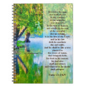 Psalm1:1-3 Gezegeld is het Christelijke man Notitieboek (Voorkant)