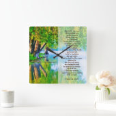 Psalm1:1-3 Gezegeld is het Christelijke man Vierkante Klok (Huis)