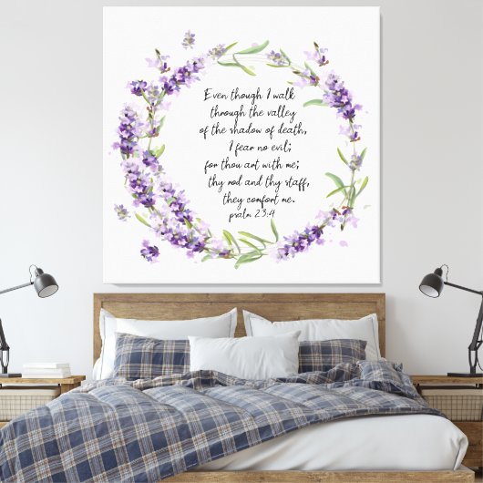 Psalm23:4 canvasafdruk canvas afdruk (Insitu (Slaapkamer))