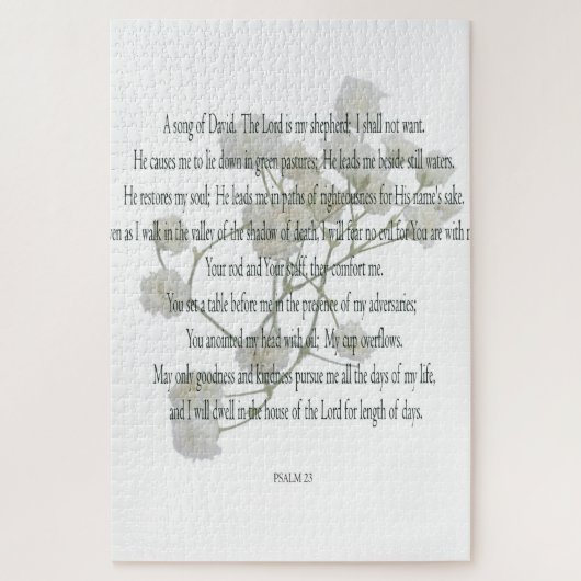 Psalm23, witte ventilator, moeilijke puzzel legpuzzel (Verticaal)