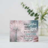 Psalm 100:1-2 Maak een vrolijk geluid voor de Heer Briefkaart (Staand voorkant)