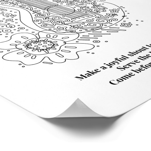 Psalm 100:1-2 poster (Hoek)