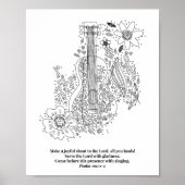 Psalm 100:1-2 poster (Voorkant)