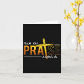 Psalm 100_1 Praise Is What I Do Worship Christian  Kaart (Gele Bloem)