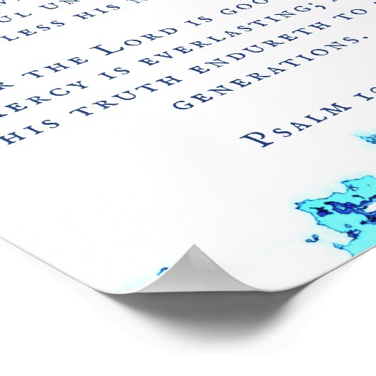 Psalm 100:4-5 Abstract Poster van de kunstmuur van (Hoek)