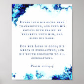 Psalm 100:4-5 Abstract Poster van de kunstmuur van (Voorkant)