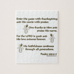 Psalm 100:4-5 legpuzzel