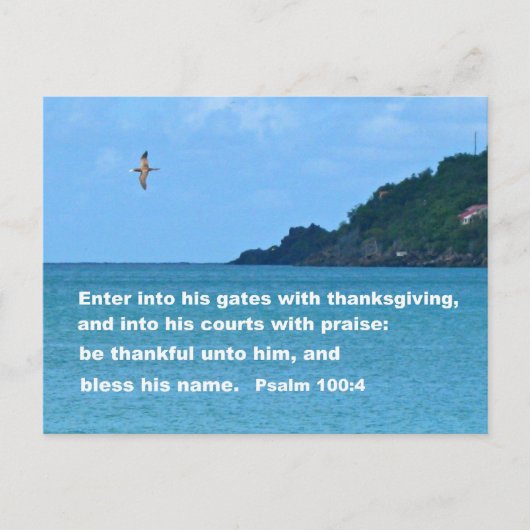 Psalm 100:4 briefkaart (Voorkant)