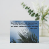 Psalm 100:4 Ga in zijn poorten... Briefkaart (Staand voorkant)