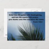 Psalm 100:4 Ga in zijn poorten... Briefkaart (Voorkant / Achterkant)
