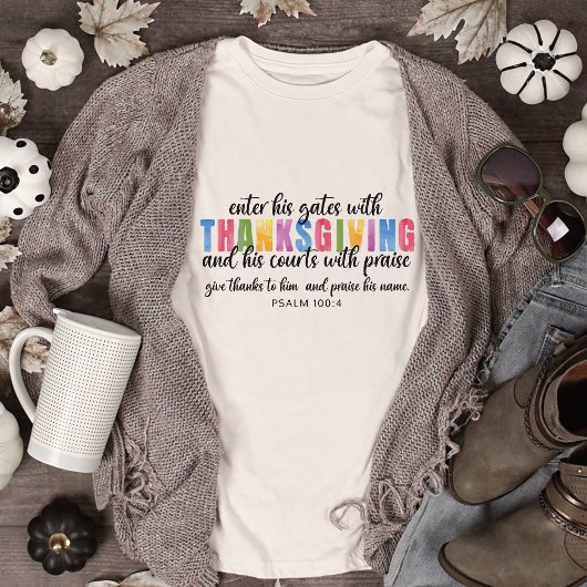 Psalm 100:4 Ga met Thanksgiving zijn poorten binne Trui