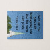 Psalm 100:4 Ga Zijn poorten in met Thanksgiving Legpuzzel (Horizontaal)