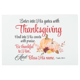 Psalm 100:4 gaat met Thanksgiving zijn poorten bin