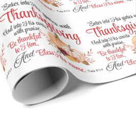 Psalm 100:4 gaat met Thanksgiving zijn poorten bin Cadeaupapier