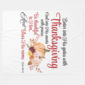Psalm 100:4 gaat met Thanksgiving zijn poorten bin Fleece Deken (Voorkant (Horizontaal))