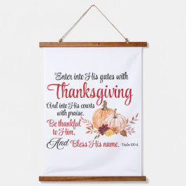 Psalm 100:4 gaat met Thanksgiving zijn poorten bin Hangend Wandkleed