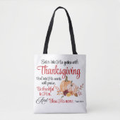 Psalm 100:4 gaat met Thanksgiving zijn poorten bin Tote Bag (Voorkant)