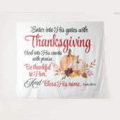 Psalm 100:4 gaat met Thanksgiving zijn poorten bin Wandkleed (Voorkant (horizontaal))