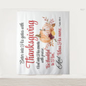 Psalm 100:4 gaat met Thanksgiving zijn poorten bin Wandkleed (Voorkant)