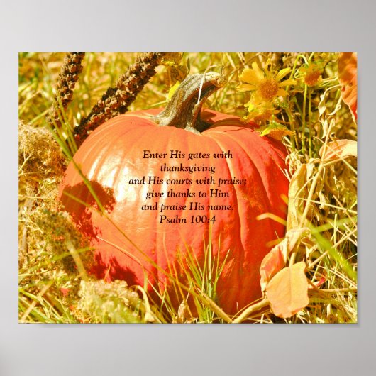 Psalm 100:4 Thanksgiving poster (Voorkant)