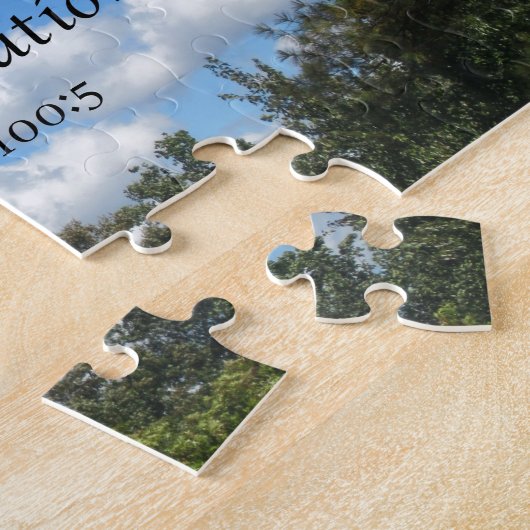 Psalm 100:5 voor de Heer is goed; zijn genade... Legpuzzel (Zijkant)