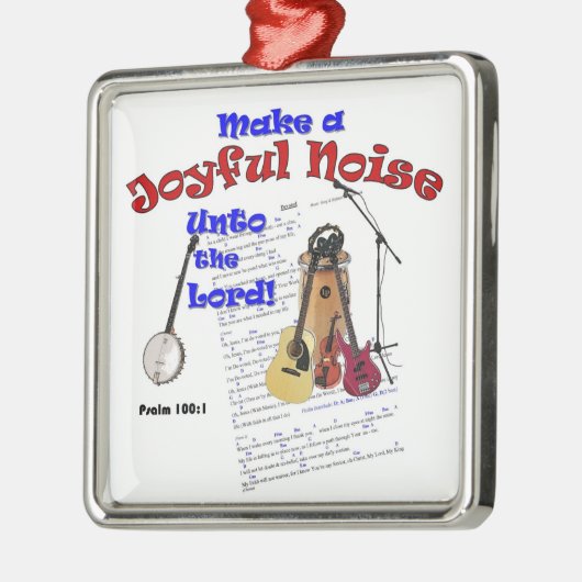 Psalm 100 Joyful Noise Ornament (Links)