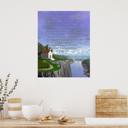 Psalm 100 (talversie) poster (Keuken)
