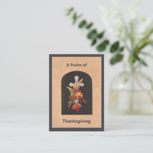 Psalm 100 Thanksgiving Prayer Card Plaatskaartje (Staand voorkant)
