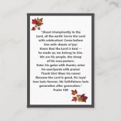 Psalm 100 Thanksgiving Prayer Card Plaatskaartje (Achterkant)