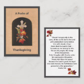 Psalm 100 Thanksgiving Prayer Card Plaatskaartje (Voorkant / Achterkant)