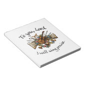 Psalm 101:1 - muziekillustratie notitieblok (Schuin)