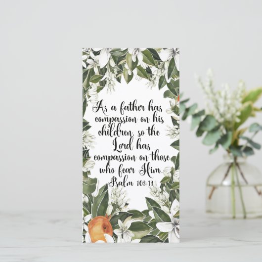 Psalm 103:13, Aquarel Bijbelbladwijzer (Staand voorkant)