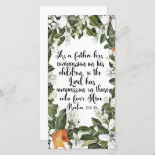 Psalm 103:13, het Bladwijzer van de Manuscript van (Voorkant / Achterkant)