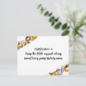 Psalm 103: 1-4, Bijbelvers, Thanksgiving Feestdagenkaart (Staand voorkant)