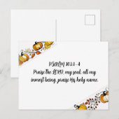 Psalm 103: 1-4, Bijbelvers, Thanksgiving Feestdagenkaart (Voorkant / Achterkant)