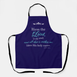 Psalm 103:1 Bible Verse Custom Christian Apron  Schort