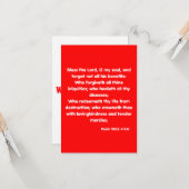 Psalm 103:2-4 KJV Bijbelscriptgroet Kaart (Voorkant / Achterkant in situ)