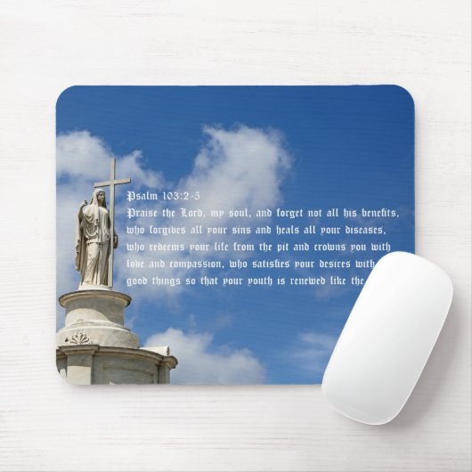 Psalm 103:2-5 muismat (Met muis)