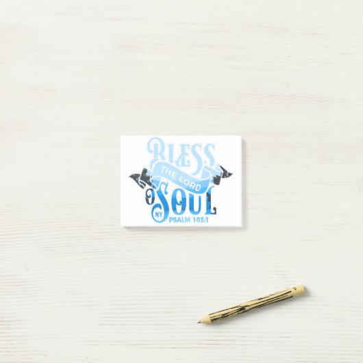 Psalm 103 Christelijk ontwerp Post-it® Notes (Op bureau)