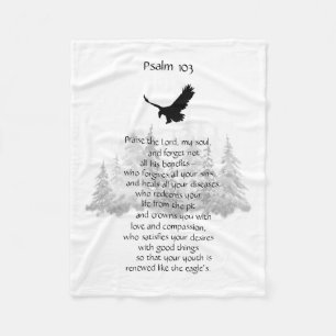 Psalm 103 En Hij geneest al uw ziekten Fleece Deken